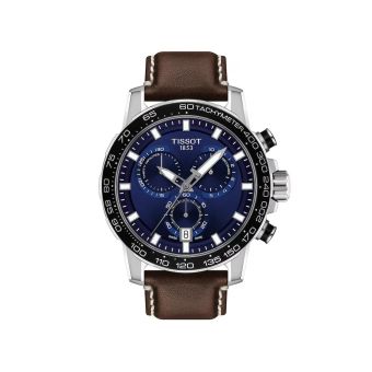 Tissot Supersport Chrono Brown Leather Strap Watch