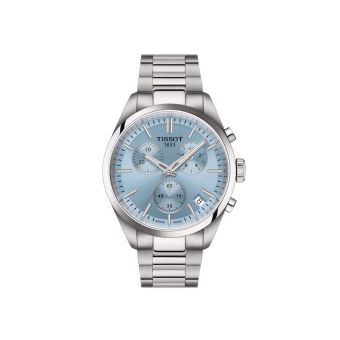 Tissot PR 100 Men's Chronograph Sky Blue Dial & Stainless Steel Watch