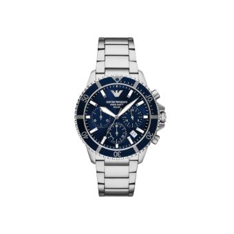 Emporio Armani World Explorer Solar-Powered Chronograph Stainless Steel Watch