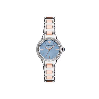 Emporio Armani Ladies' Blue Dial & Two Tone Bracelet Watch