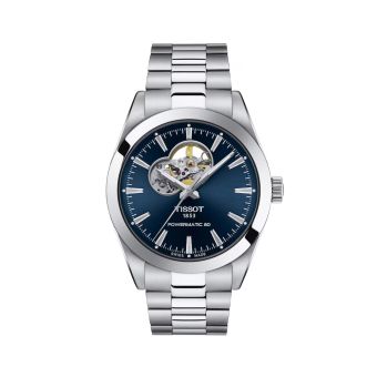 Tissot Gentleman Powermatic Open Heart Steel Watch