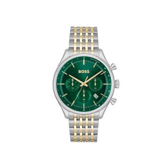 BOSS Gregor Men's Green Dial & Two Tone Bracelet Watch