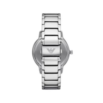 Emporio Armani Men's Black Dial Stainless Steel Bracelet Watch