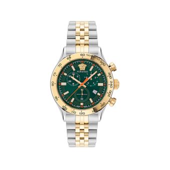 Versace Hellenyium Chrono Men's Two Tone Bracelet Watch