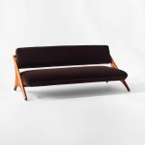 Angolo Espresso Velvet Sofa
